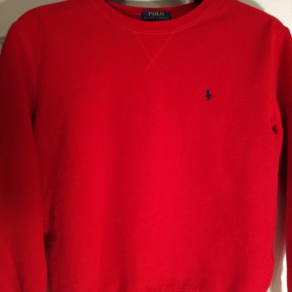 Boys Ralph Lauren Polo Sweatshirt Red Size L-14-16